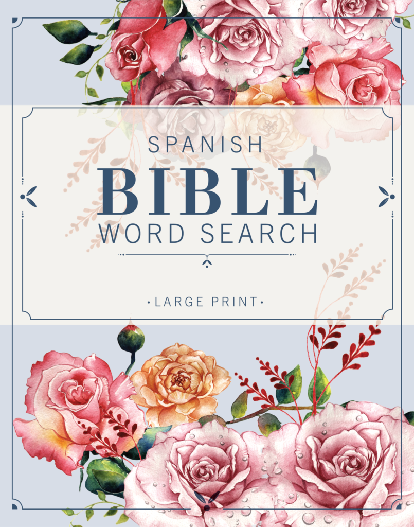 A book cover for Spanish Bible Word Search